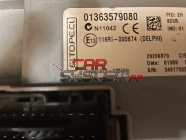 1363579080 Komfortsteuergerät Fiat Fiorino DELPHI 01363579080