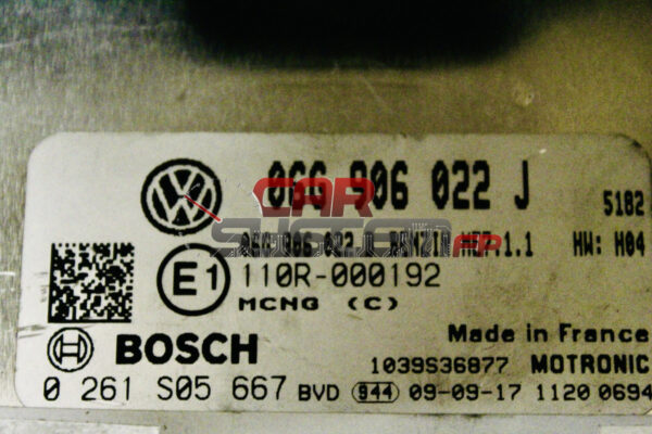 O6G906022J 0261S05667 BOSCH Motorsteuergerät VOLKSWAGEN CADDY III / TOURAN