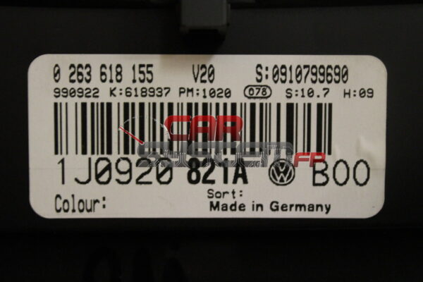 0263618155 1J0920821A Quadro Strumenti Volkswagen Golf IV / Bora