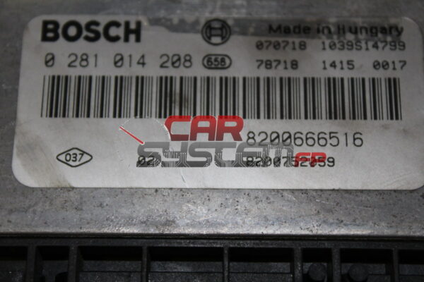 8200752059 0281014208 BOSCH Calculateur moteur RENAULT TRAFFIC / OPEL VIVARO / VAUXHALL