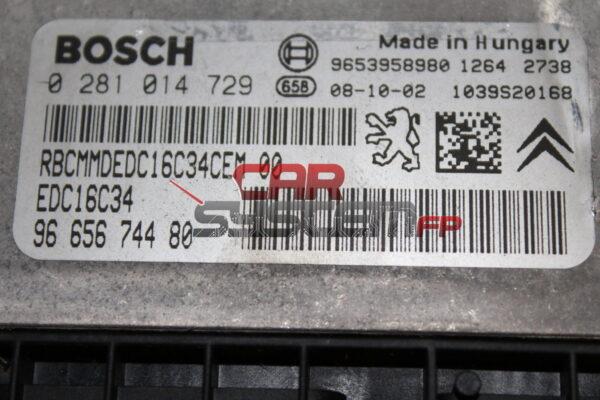 9665674480 0281014729 BOSCH Calculateur moteur CITROEN C4 PICASSO / PEUGEOT