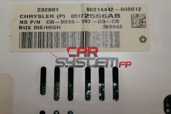 05172566AB Combiné d'instruments Jeep Compass