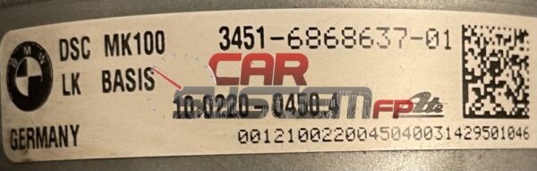 10.0220-0450.4 Réparation ABS BMW ATE MK100 2011 < 2020 Série 3