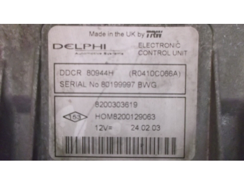 Centralita de motor Renault Clio DELPHI:DDCR80944H