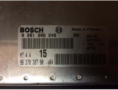 Centralita de motor Citroen Saxo BOSCH:0261206246