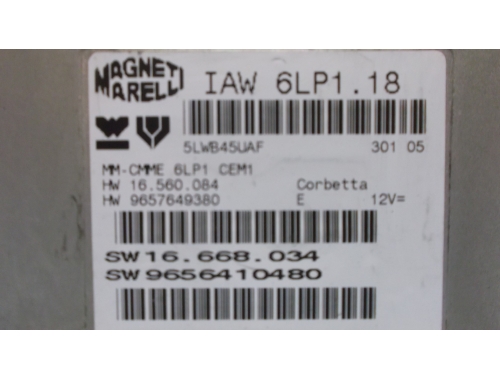 Centralina Motore Peugeot 206/307 MAGNETI MARELLI:IAW6LP1.18