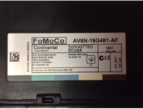 KSG Body computer Ford Focus CONTINENTAL:5WK49778G