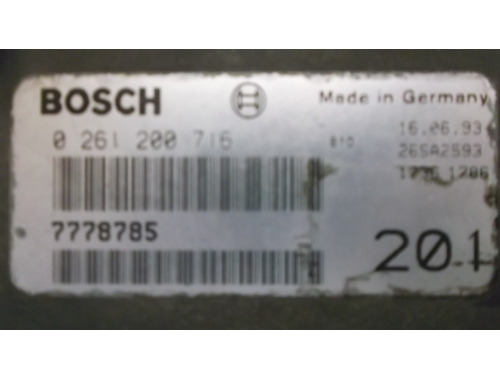 Calculateur moteur Lancia Y BOSCH:0261200716