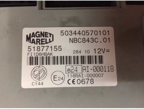 Komfortsteuergerät Lancia Y MAGNETI MARELLI:51877155