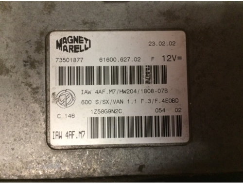 Calculateur moteur Fiat 600 MAGNETI MARELLI:73501877