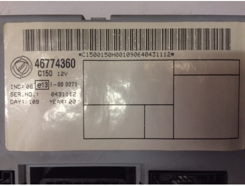 Body computer Fiat Punto 46774360
