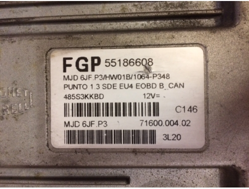 Calculateur moteur Fiat Punto MAGNETI MARELLI:FGP55186608