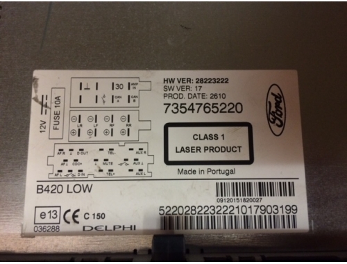 Autoradio Ford Ka 7354765220