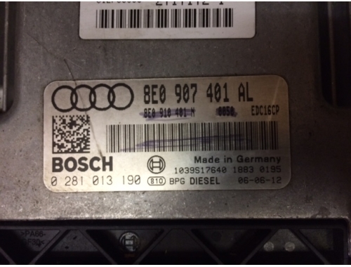 Centralina Motore Audi A4 BOSCH:0281013190