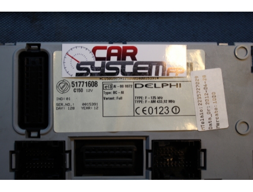 Body computer Fiat Doblò 51771608 - Reparación varias Traspaso de códigos Lectura del código PIN Escritura Chip Trasponder 51771608