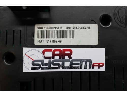 Kombiinstrument Lancia Y VDO 110.080.211/013 - Reparatur verschiedene Codierung Schreiben Chilometri VDO:110.080.211/013