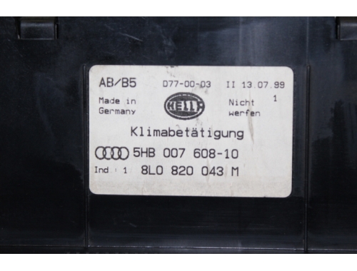 Comando Clima Audi A3 HELLA:5HB007608-10