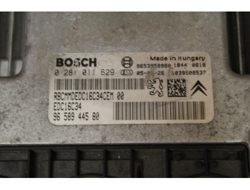 Centralina Motore Peugeot 307 1.6 HDi - BOSCH 0281011629 - Riparazioni varie Passaggio Codici BOSCH:0281011629