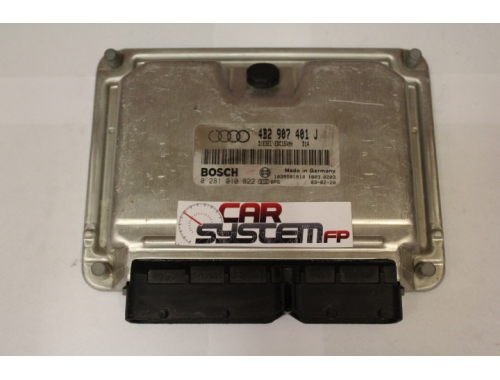 Centralita de motor Audi A4 cc. 2.5 TDi - BOSCH 0281010822 - Reparación varias Traspaso de códigos Descodificación total BOSCH: 0281010822