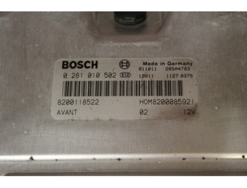 Calculateur moteur Renault Kangoo cc. 1.9 DTi - BOSCH 0281010502 - Réparation diverses Transfert des codes Remise à zéro (virginisation) BOSCH:0281010502