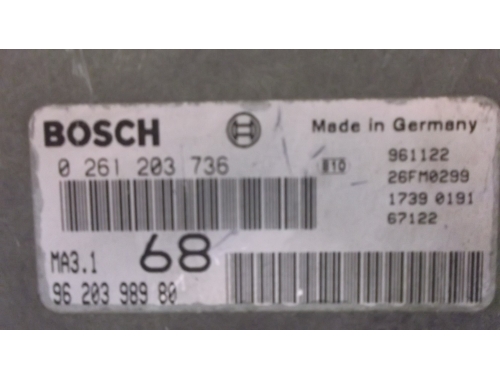 Calculateur moteur Citroen Saxo BOSCH:0261203736