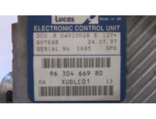 Centralina Motore Peugeot 406 LUCAS:9630466980