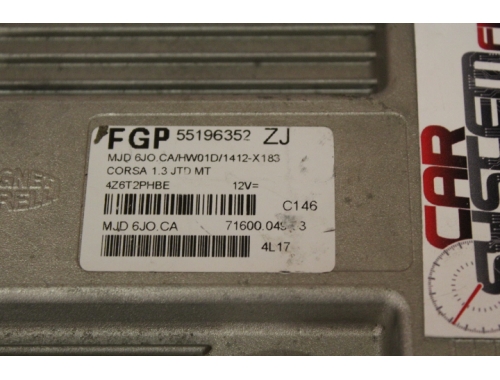 Centralita de motor Opel Corsa MAGNETI MARELLI 55196352 ZJ- Reparación varias Traspaso de códigos Rivergina