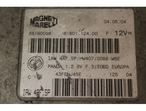 Centralita de motor FIAT PANDA M. MARELLI IAW4AF.SP - Reparación varias Traspaso de códigos Rivergiazione Descodificación total MAGNETI MARELLI:IAW 4AF. SP