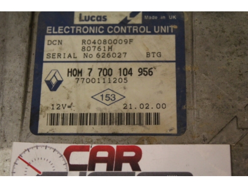 Centralita de motor Renault Clio LUCAS HOM 7700104956 - Traspaso de códigos LUCAS
