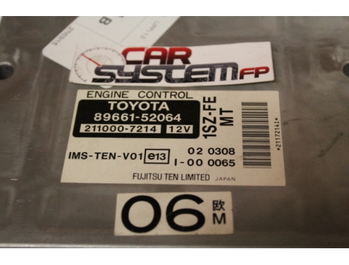 Motorsteuergerät Toyota Yaris 89661-52064 - Codierung Reparatur verschiedene Jungfräulich-Machen (Virginisierung) FUJITSU