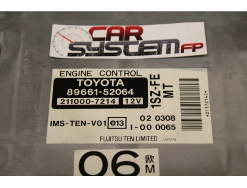 Motorsteuergerät Toyota Yaris 89661-52064 - Codierung Reparatur verschiedene Jungfräulich-Machen (Virginisierung) FUJITSU