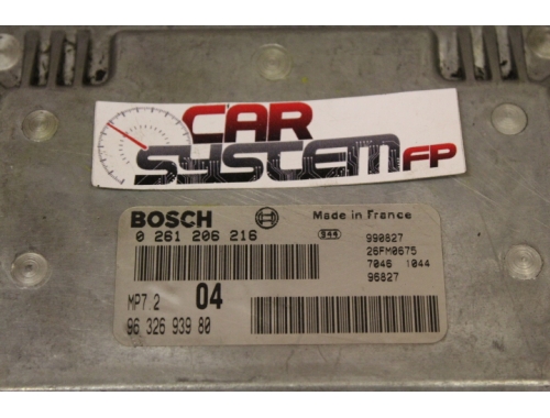 Centralina Motore Peugeot 206 BOSCH 0261206216 - Passaggio Codici Riparazioni Varie BOSCH:0261206216