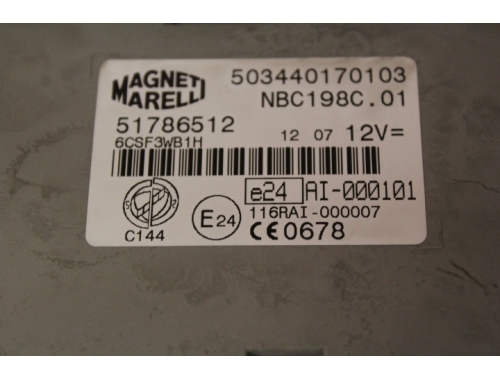 51786512 MAGNETI MARELLI Komfortsteuergerät FIAT BRAVO