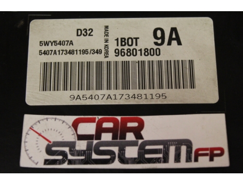 Centralita de motor Chevrolet Matiz 5WY5407A 96801800