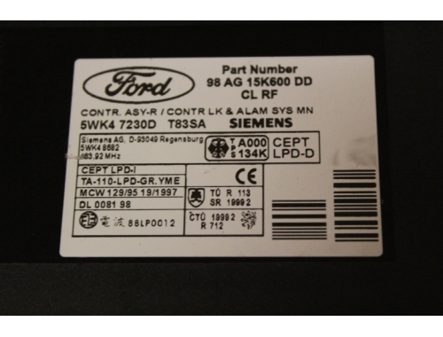 Centralita de cierre centralizado Ford Focus SIEMENS:5WK4