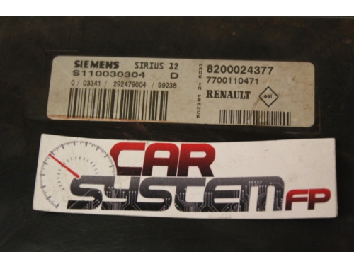 Motorsteuergerät Renault Clio SIEMENS S110030304 - Reparatur verschiedene Codierung Jungfräulich-Machen (Virginisierung) Komplette Decodierung SIEMENS:S110030304