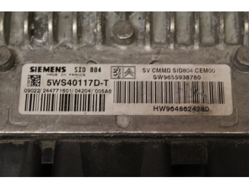 Centralita de motor Citroen C3 SIEMENS:5WS40117D-T