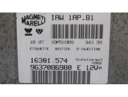 Motorsteuergerät Peugeot 206 MAGNETI MARELLI:IAW1AP.81