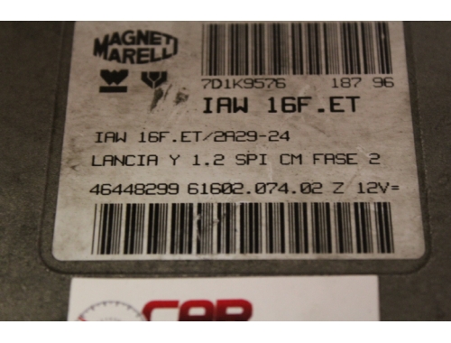 Centralita de motor Lancia Y M. MARELLI IAW 16F.ET - Reparación varias Traspaso de códigos Virginización Descodificación total MAGNETI MARELLI: IAW 16F.ET