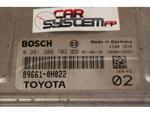Calculateur moteur Toyota Aygo BOSCH 0261208702 - Transfert des codes Réparation diverses Remise à zéro (virginisation) BOSCH:0261208702