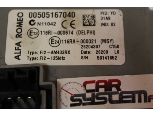 Komfortsteuergerät Alfa Romeo MiTo DELPHI 00505167040