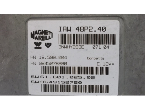 Centralita de motor Citroen C3 MAGNETI MARELLI:IAW48P2.40