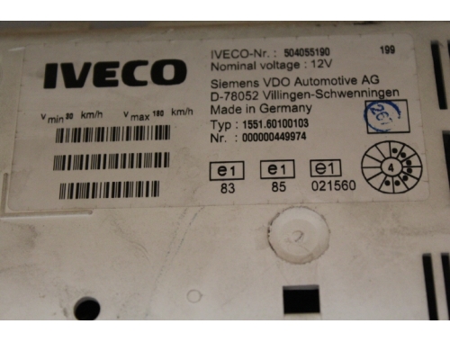 Cuadro de instrumentos IVECO DAILY 504055190 IVECO