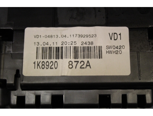 Cuadro de instrumentos VOLKSWAGEN SCIROCCO VDO 1K8920872A