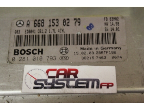 Centralina Motore Mercedes Classe A170 BOSCH: 0281010793