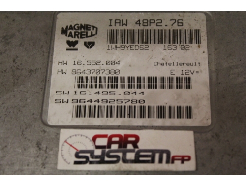 Centralina Motore Peugeot 206 M. MARELLI IAW 48P2.76 - Passaggio Codici Riverginazione Riparazioni Varie MAGNETI MARELLI: IAW 48P2.76