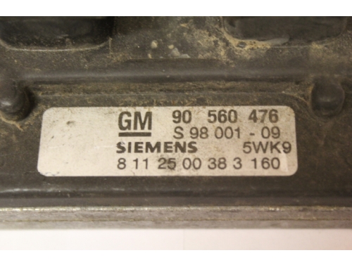 Calculateur moteur Opel Astra SIEMENS 90560476 - Transfert des codes Remise à zéro (virginisation) SIEMENS:90560476