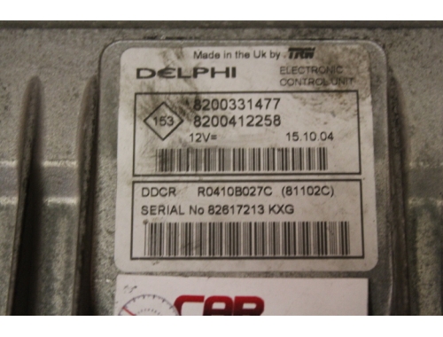 Motorsteuergerät Renault Clio DELPHI 8200331477 - Codierung DELPHI: