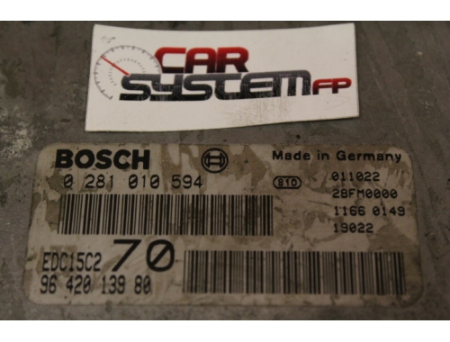 Calculateur moteur Peugeot 206 BOSCH 0281010594 - Transfert des codes Réparation diverses Remise à zéro (virginisation) BOSCH:0281010594
