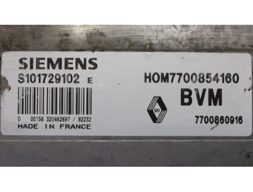 Centralita de motor Renault Clio SIEMENS:S101729102